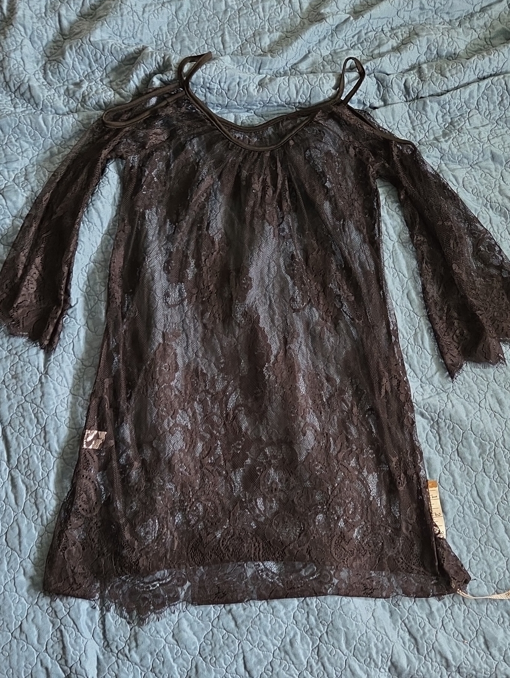 Black Lacey Beach Cover Up Goth